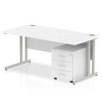 Impulse 1600mm Cantilever Straight Desk With Mobile Pedestal - Image 22
