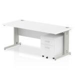 Impulse 1800mm Cable Managed Straight Desk With Mobile Pedestal - Image 21