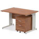 Impulse 1200mm Cable Managed Straight Desk With Mobile Pedestal - Image 17