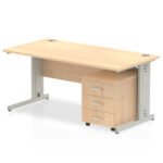 Impulse 1800mm Cable Managed Straight Desk With Mobile Pedestal - Image 10