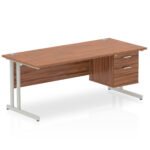 Impulse 1800mm Cantilever Straight Desk With Single Fixed Pedestal - Image 38