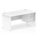 Impulse 1600mm Panel End Straight Desk With Single Fixed Pedestal - Image 28