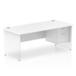 Impulse 1800mm Panel End Straigh Desk With Single Fixed Pedestal - Image 28