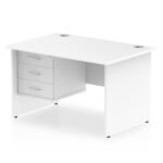 Impulse 1200mm Panel End Straight Desk With Single Fixed Pedestal - Image 29
