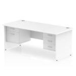 Impulse 1600mm Panel End Straight Desk With Two Fixed Pedestal - Image 33