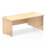 Impulse 1800mm Panel End Straigh Desk With Single Fixed Pedestal - Image 12