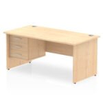 Impulse 1600mm Panel End Straight Desk With Single Fixed Pedestal - Image 13