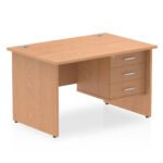 Impulse 1200mm Panel End Straight Desk With Single Fixed Pedestal - Image 18