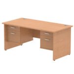 Impulse 1600mm Panel End Straight Desk With Two Fixed Pedestal - Image 17