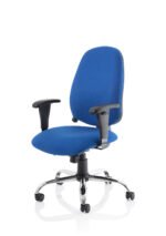 Lisbon Medium Back Task Operator Office Chair with Height Adjustable Arms - Image 11