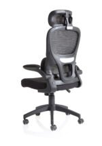 Iris Task Operator Mesh Back Fabric Seat With Headrest - Image 5
