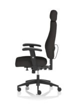 Nexus High Back Black Fabric Ergonomic Task Operator Office Chair with Arms and Headrest - Image 4