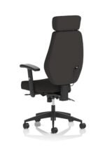 Nexus High Back Black Fabric Ergonomic Task Operator Office Chair with Arms and Headrest - Image 5