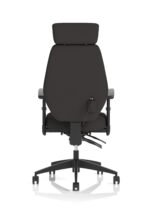 Nexus High Back Black Fabric Ergonomic Task Operator Office Chair with Arms and Headrest - Image 6