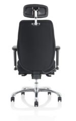 Domino High Back Black Ergonomic Posture Chair with Arms and Headrest - Image 14
