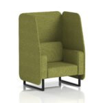 Brixworth Open Booth With Black Legs in Single Tone - Image 10