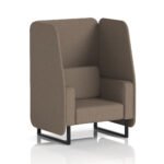 Brixworth Open Booth With Black Legs in Single Tone - Image 34