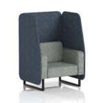 Brixworth Open Booth With Black Legs in Two Tone - Image 7