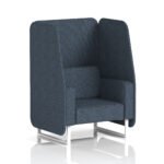 Brixworth Open Booth With White Legs in Single Tone - Image 7