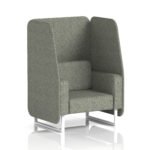 Brixworth Open Booth With White Legs in Single Tone - Image 16