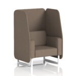 Brixworth Open Booth With White Legs in Single Tone - Image 34