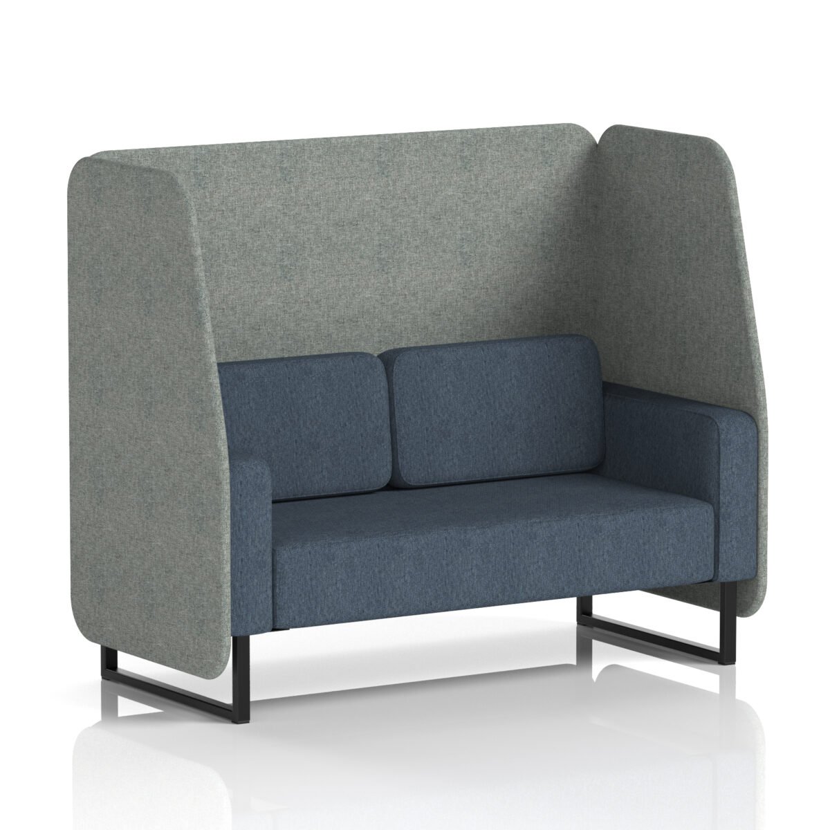 Brixworth Open Booth With Black Legs in Two Tone - Image 14