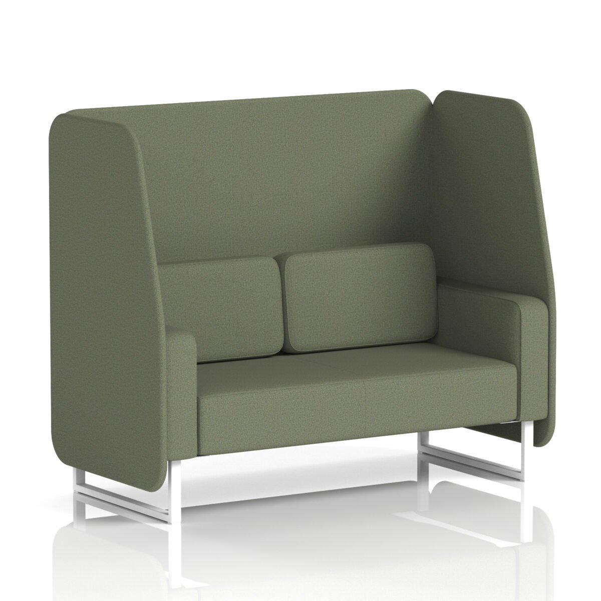 Brixworth Open Booth With White Legs in Single Tone - Image 41