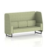 Brixworth Open Booth With Black Legs in Single Tone - Image 3