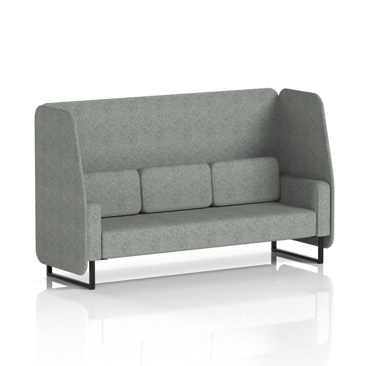 Brixworth Open Booth With Black Legs in Single Tone - Image 15