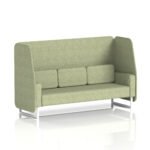 Brixworth Open Booth With White Legs in Single Tone - Image 3