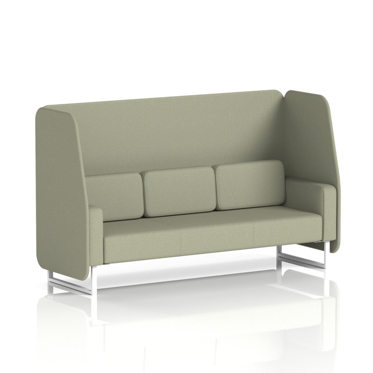 Brixworth Open Booth With White Legs in Single Tone - Image 45