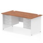 Impulse 1600mm Panel End Straight Desk With Two Fixed Pedestal - Image 29