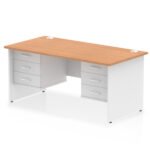 Impulse 1600mm Panel End Straight Desk With Two Fixed Pedestal - Image 22