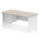 Impulse 1600mm Panel End Straight Desk With Single Fixed Pedestal - Image 10