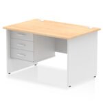 Impulse 1200mm Panel End Straight Desk With Single Fixed Pedestal - Image 52