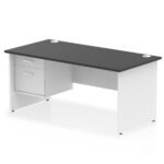 Impulse 1600mm Panel End Straight Desk With Single Fixed Pedestal - Image 33