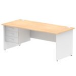 Impulse 1800mm Panel End Straigh Desk With Single Fixed Pedestal - Image 36