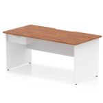 Impulse Scalloped Edge Panel End Straight Desk Frame With Single One Drawer Fixed Pedestal - Image 36